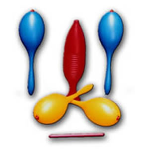 710 Guiros y maracas de plástico