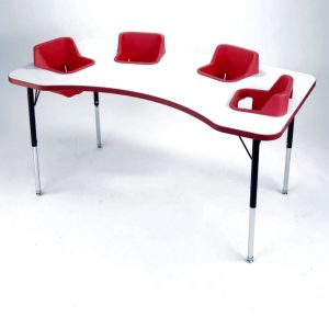 KZM7001h-a Mesa periquera para 4 bebés